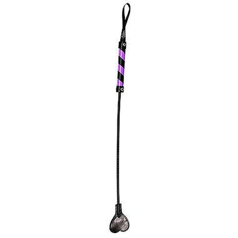 Striped PVC Bondage Crop by Shots Toys - Whips And Crops