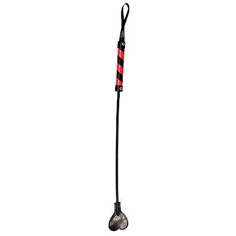 Striped PVC Bondage Crop by Shots Toys - Whips And Crops