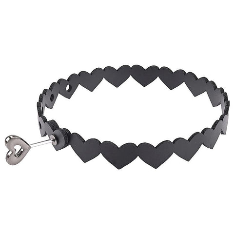 S&M Heart Day Bondage Collar by Sportsheets - Collars and Leads