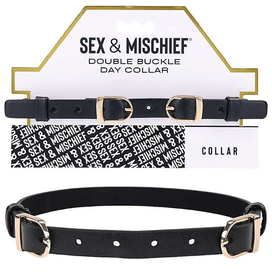S&M Double Buckle Day Collar - Collars and Leads