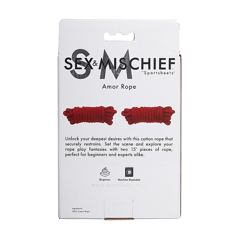 S&M Amor Rope by Sportsheets - Cuffs and Restraints