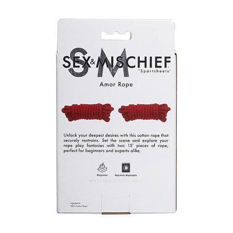 S&M Amor Rope by Sportsheets - Cuffs and Restraints