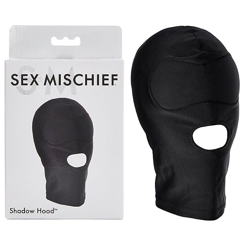 Sex & Mischief Shadow Hood with Mouth Opening - Bondage Hoods