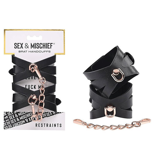Captivating Restraint - Sex & Mischief Brat Handcuffs - Cuffs and Restraints