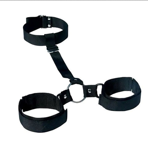 S&M Shadow Neck And Wrist Restraint by Sportsheets - Cuffs and Restraints