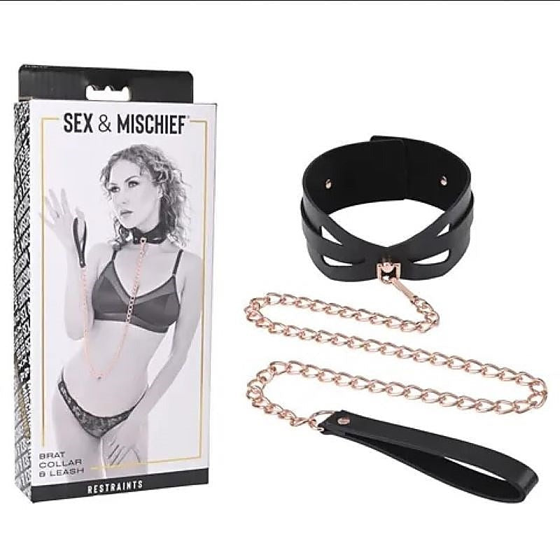 Sex & Mischief Brat Collar & Leash Restraint - Collars and Leads