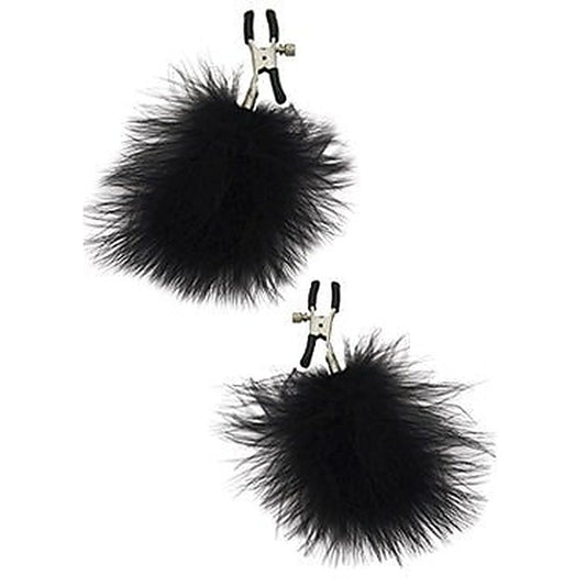 Sensual Feather-Kissed Nipple Clamps - Indulge in Erotic Ecstasy - Nipple and Clit Clamps