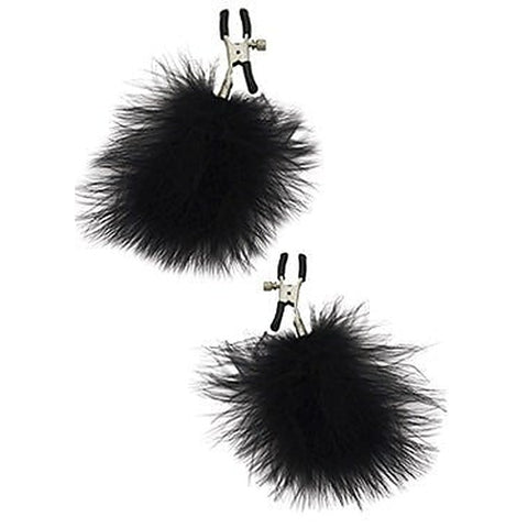 Sex & Mischief Feathered Nipple Clamps by Sportsheets - Nipple and Clit Clamps