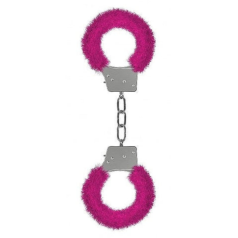 Ouch Beginner's Furry Handcuffs Fluffy Restraint - Steel Sex Toys