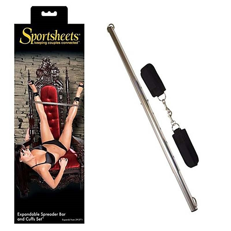 Spreader Bar and Cuffs Set by Sportsheets - Spreaders and Hangers