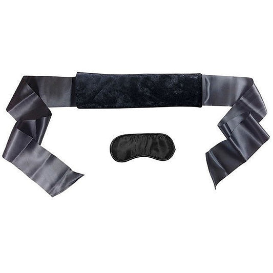 Sex and Mischief Satin and Fur Sex Strap - Cuffs and Restraints