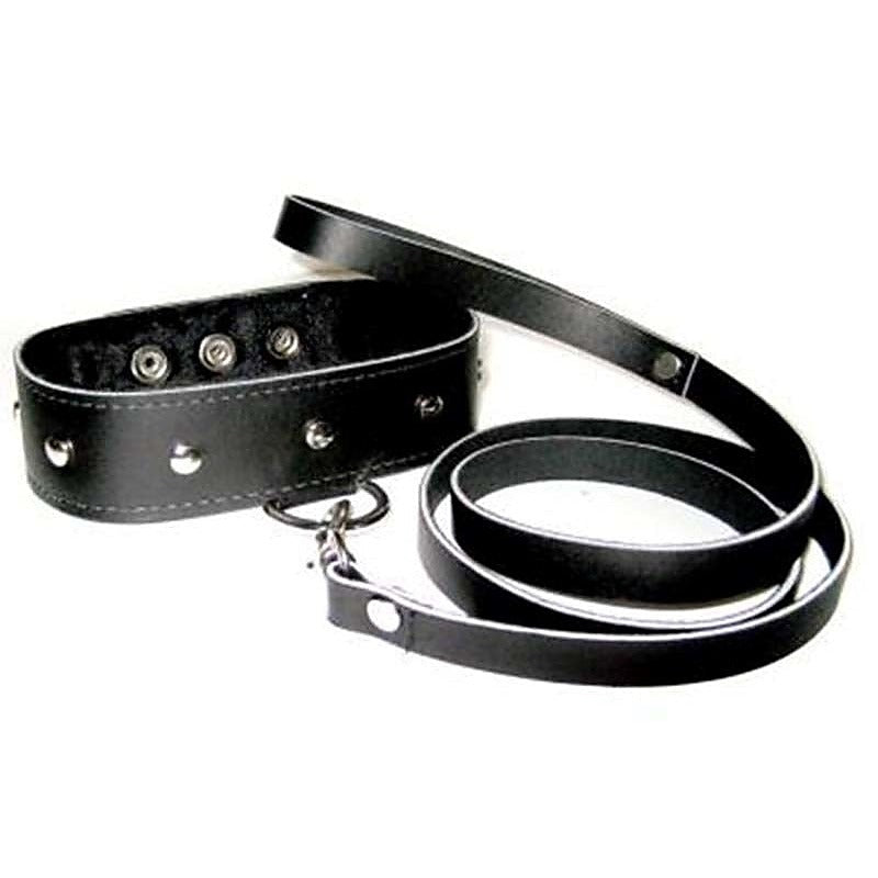 Leather Collar And Leash Set by Sportsheets - Collars and Leads