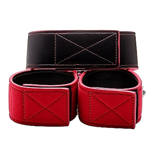 Reversible Collar and Wrist Cuffs Red - Cuffs and Restraints