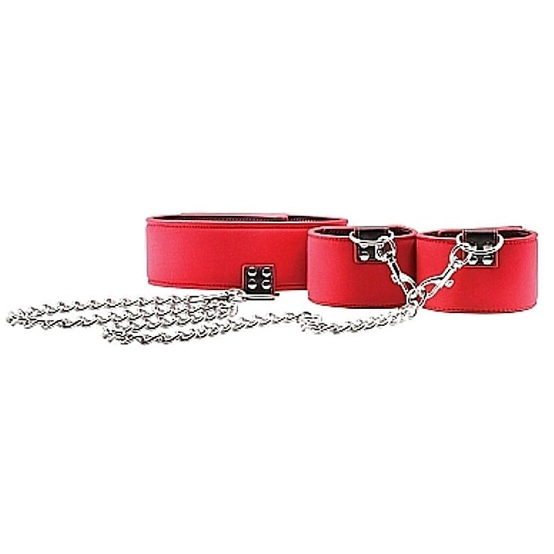 Reversible Collar And Wrist Cuffs By Shots Toys - Cuffs and Restraints