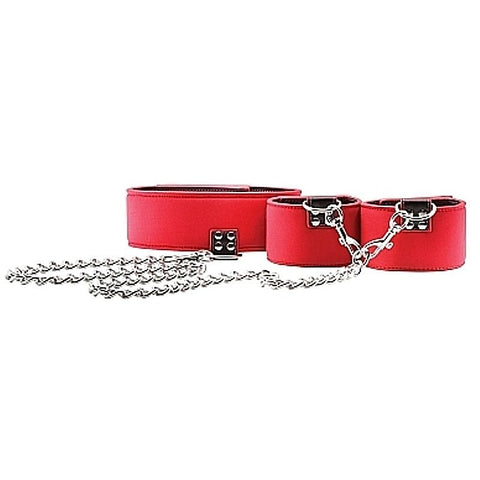 Reversible Collar And Wrist Cuffs By Shots Toys - Cuffs and Restraints