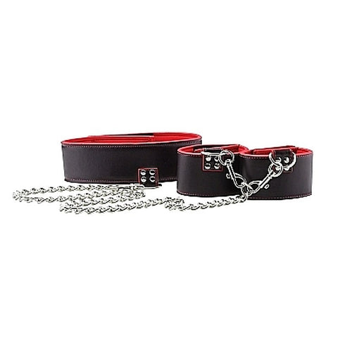 Reversible Collar And Wrist Cuffs By Shots Toys - Cuffs and Restraints