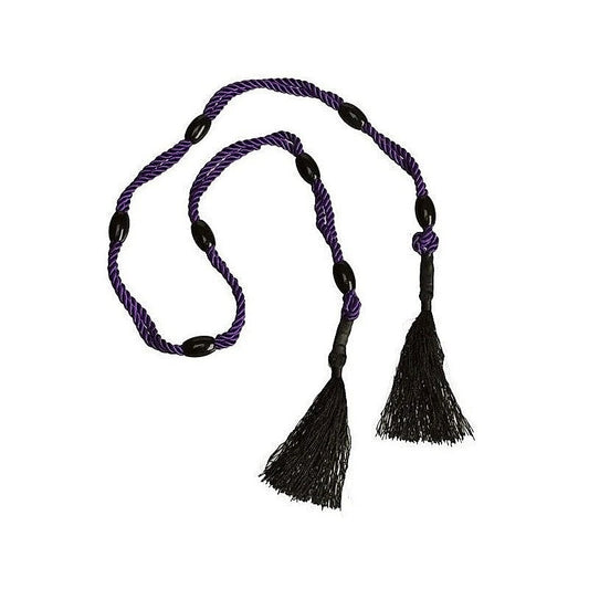 Doc Johnson Black Rose Multi Position Beaded Rope - Cuffs and Restraints