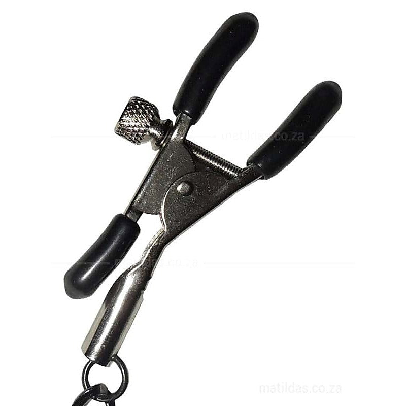 Chained Nipple Clamps by Sportsheets - Nipple and Clit Clamps