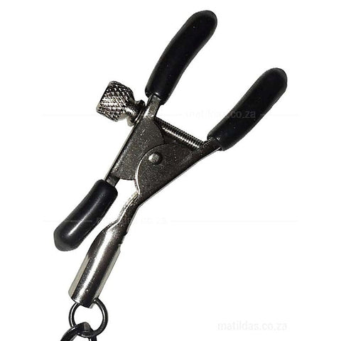 Chained Nipple Clamps by Sportsheets - Nipple and Clit Clamps