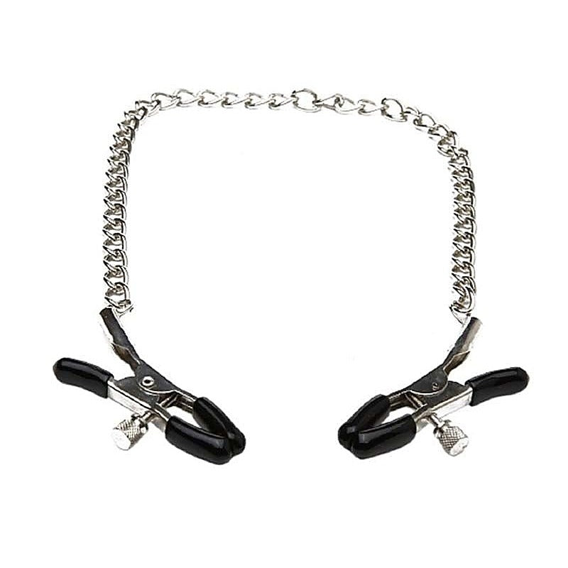 Chained Nipple Clamps by Sportsheets - Nipple and Clit Clamps