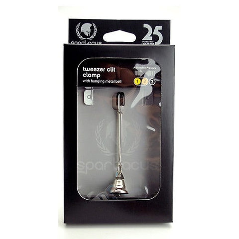 Tweezer Clit Clamp With Bell By Spartacus Enterprises - Nipple and Clit Clamps