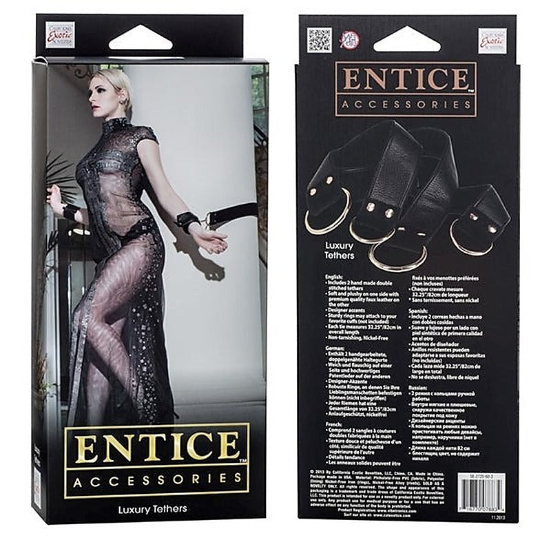 CalExotics Entice Luxury Tethers BDSM Restraints - Cuffs and Restraints