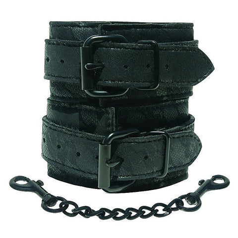 Midnight Lace Bondage Cuffs by Sportsheets - Cuffs and Restraints