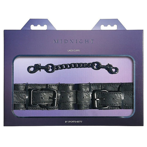 Midnight Lace Bondage Cuffs by Sportsheets - Cuffs and Restraints