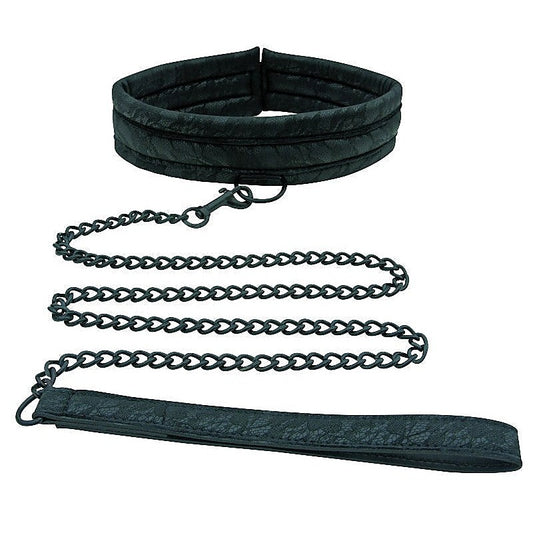 Sportsheets Midnight Lace Collar & Leash - Collars and Leads