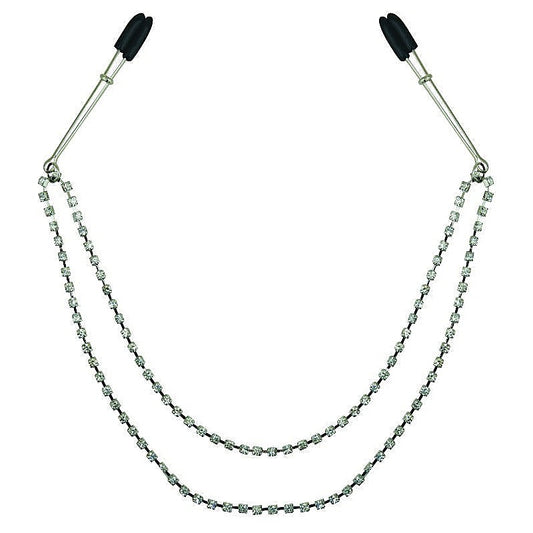 Midnight Bling Nipple Clips By Sportsheets - Nipple and Clit Clamps