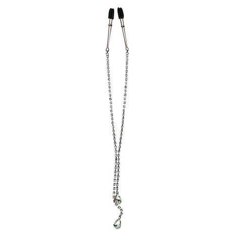 Midnight Teardrop Nipple Clips By Sportsheets - Nipple and Clit Clamps