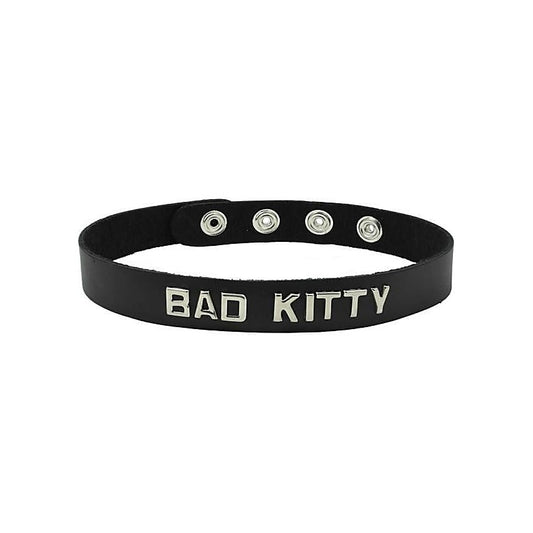 Wordband Collar - BAD KITTY - Collars and Leads