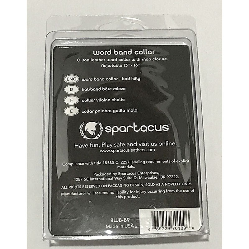 Wordband Collar - BAD KITTY - Collars and Leads