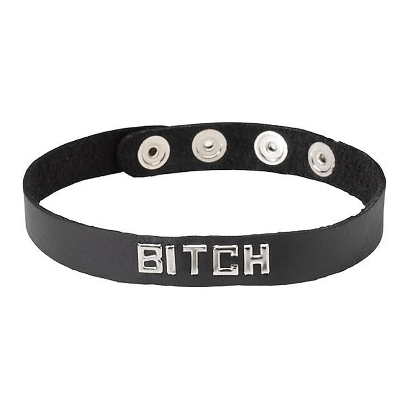 Wordband Collar - Bitch By Spartacus Enterprises - Cock Rings