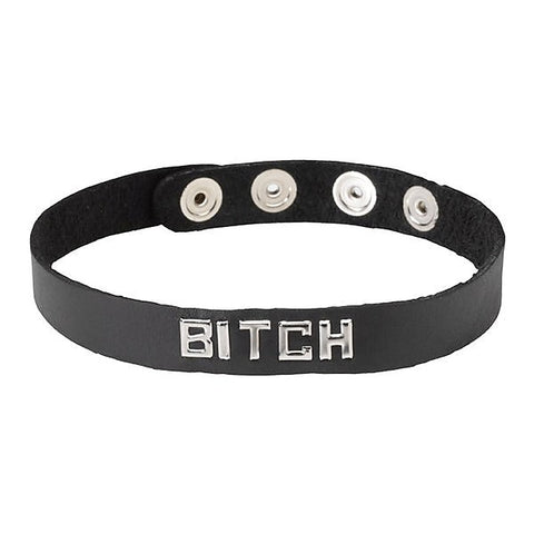 Wordband Collar - Bitch By Spartacus Enterprises - Cock Rings
