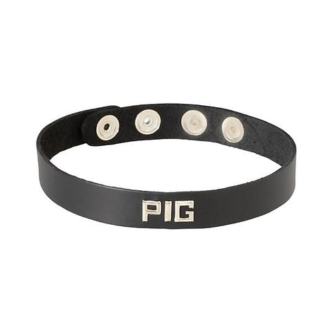 Wordband Collar - Pig By Spartacus Enterprises - Fancy Dress Ups