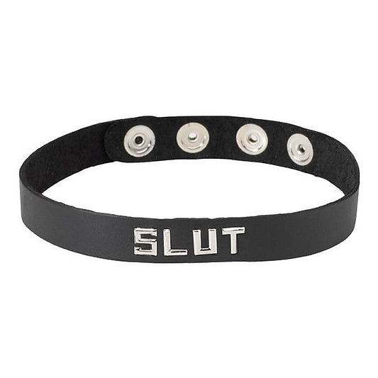 Wordband Collar - SLUT - Collars and Leads