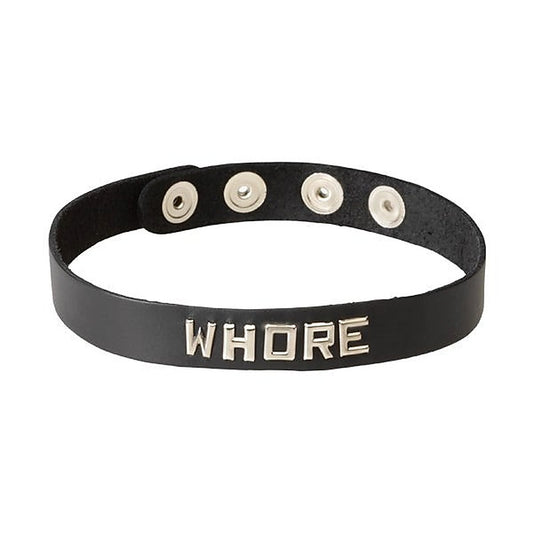 Wordband Collar - WHORE - Collars and Leads