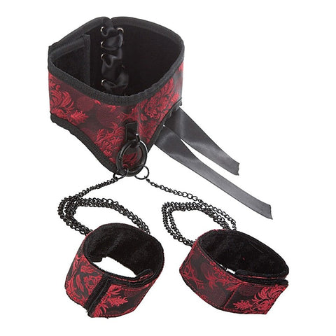 Scandal Posture Collar With Cuffs By California Exotics - Cuffs and Restraints