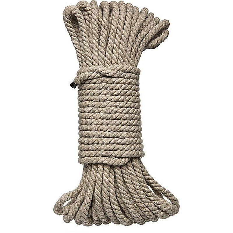 Kink Bind And Tie Hemp Bondage Rope Natural 50 Feet - Cuffs and Restraints