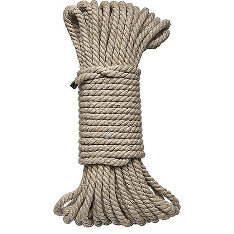 Kink Bind And Tie Hemp Bondage Rope Natural 50 Feet - Cuffs and Restraints