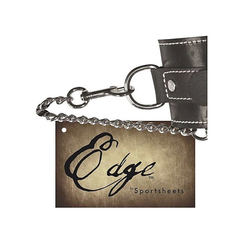 Edge Leather Wrist Restraints By Sportsheets - Cuffs and Restraints