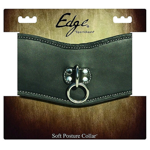 Edge Soft Leather Posture Collar By Sportsheets - Collars and Leads