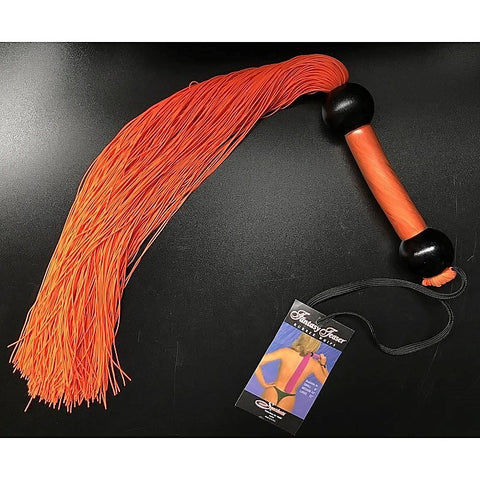 Large Orange Rubber BDSM Impact Whip by Sportsheets - Whips And Crops