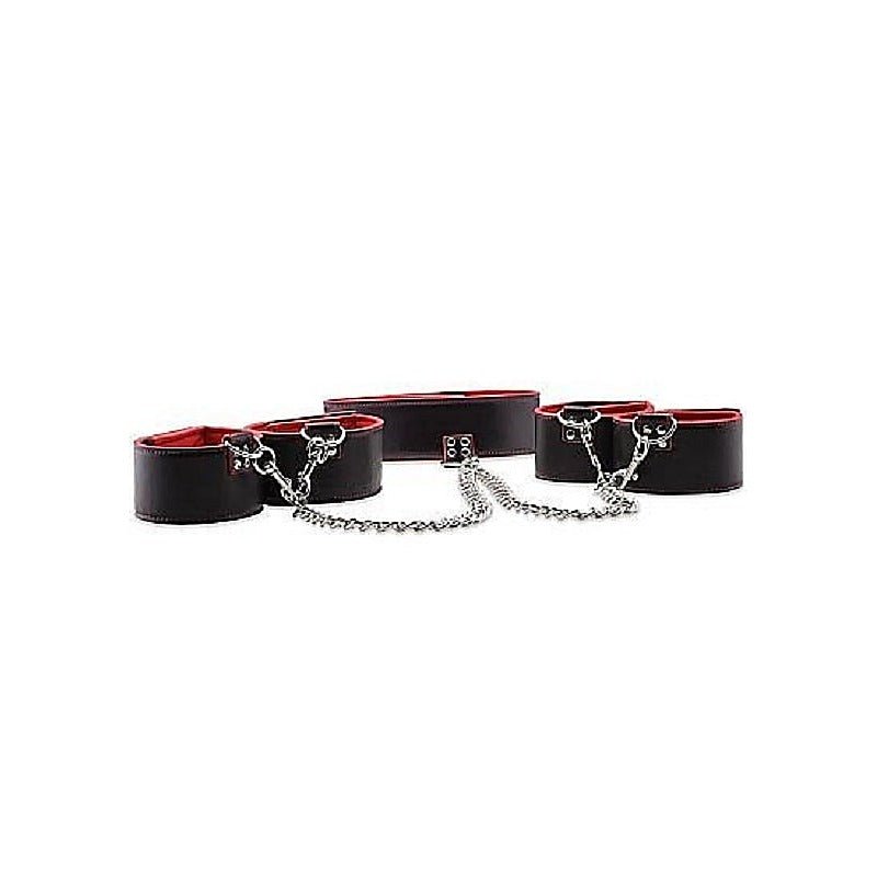 Ouch Reversible Collar / Wrist / Ankle Cuffs By Shots Toys - Cuffs and Restraints