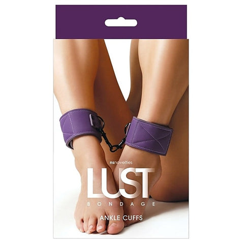 NS Novelties Lust Bondage Ankle Cuff Purple - Cuffs and Restraints