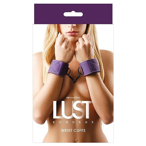 NS Novelties Lust Bondage Wrist Cuff Purple - Cuffs and Restraints