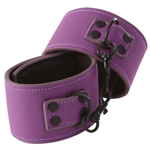 NS Novelties Lust Bondage Wrist Cuff Purple - Cuffs and Restraints