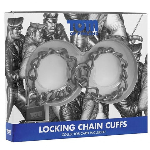 Tom of Finland Locking Chain Cuffs - Cuffs and Restraints