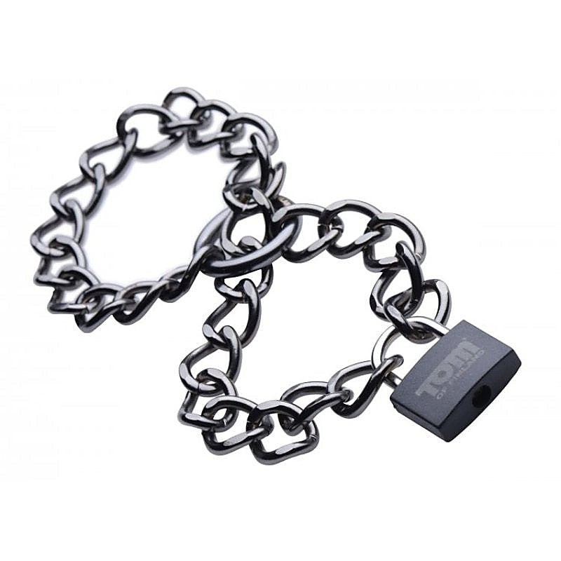 Tom of Finland Locking Chain Cuffs - Cuffs and Restraints